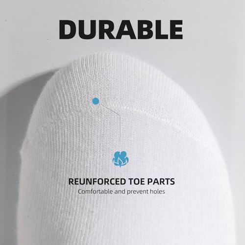 Image of 6 /12 Pairs No Show Cotton Low Cut Socks - Men & Women's Bulk Liner Socks