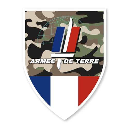 STICARZ - Autocollant Sticker Vitrophanie - Blason Armée de terre militaire