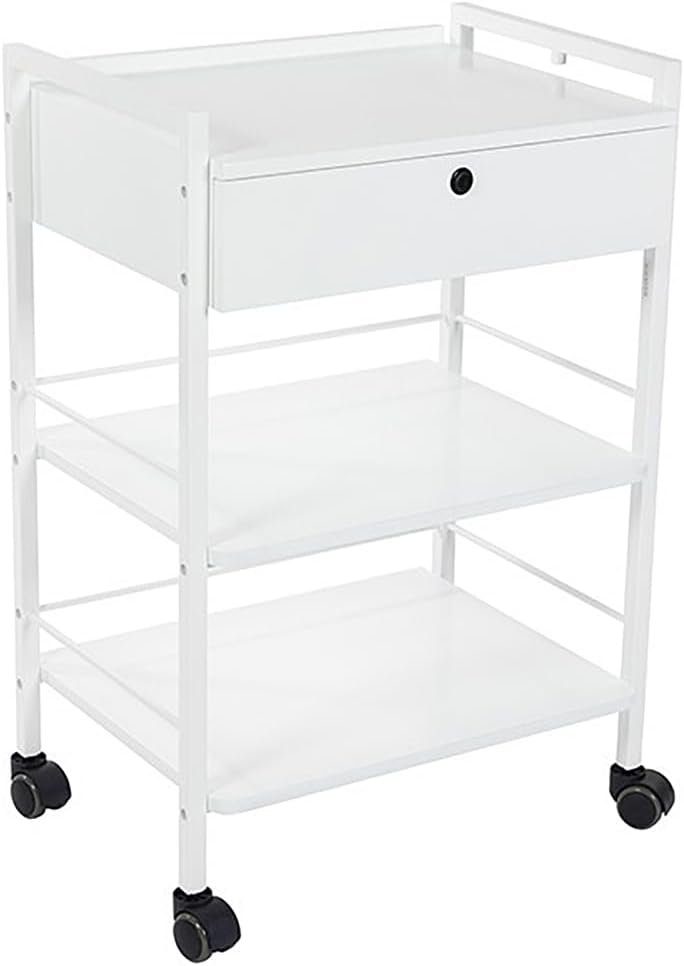 Pro Single Drawer Cart Pro Medical Dental Mobile Utility Cabinet & Cart with Steel Frame and One Drawer