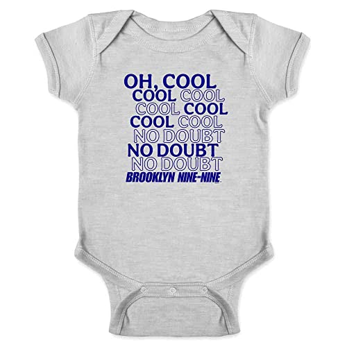 Pop Threads Brooklyn 99 Inspired Infant Bodysuit for Cool Babies Grey 6M