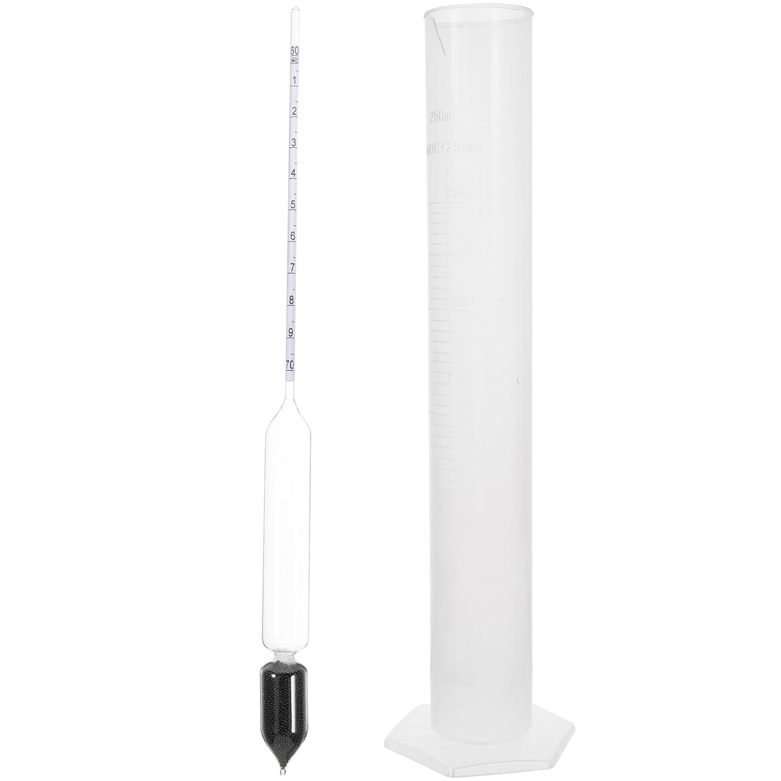 ULTECHNOVO 5sätze Maple Syrup Hydrometer Präzises Dichte Messwerkzeug Zur Zuckeranalyse Von Ahornsirup Inklusive Messzylinder Für Hobby Und Profiköche