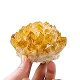 Citrine Crystal Cluster Large Quartz Crystal Formation- Large Yellow Crystal for Positive Energy Authentic Citrine Stone - Citrine Stone Crystal Clusters for Healing