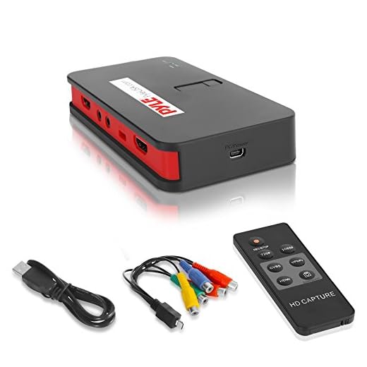 Pyle Video Game Capture Card - AV Recorder Converter, HDMI Support, Full HD 1080P Digital Media File Creation System with Audio For USB, SD, PC, DVD, PS4, PS3, XBox One, XBox 360 and Wii(PVRC52),Black