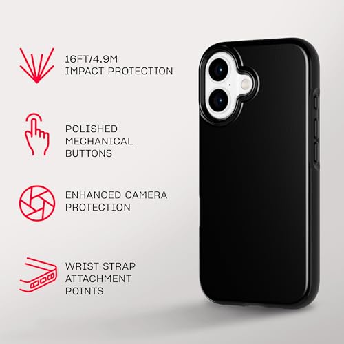 Image of Tech21 EvoDusk case for iPhone 16 - Compatible with MagSafe - Impact Protection Case 15x Military Standard Tested - in Black