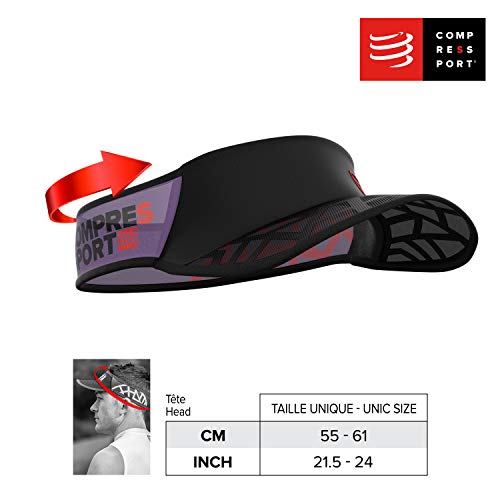 Compressport Spiderweb Ultralight Visor, Visiera da Corsa Unisex-Adult, Rouge, Taglia Unica