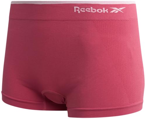 Reebok Damen Jungen Shorts Unterwäsche – 5er-Pack Stretch Performance Boyshort Panties – Nahtlose Unterwäsche für Frauen (S-XXL), Fuchs/Handschuh/Lotusfeige/Denim/geschwärzte Perle, XS