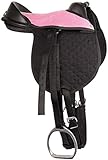 Reitsport Amesbichler Harry`s Horse Reitkissen schwarz/rosa Pony/Shetty Pad anpassbar Sattel für Kinder komplett mit Riemen, Steigbügel und Sattelgurt auch für Holzpferde geeignet 10