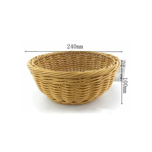 Cesta circular de plástico lavable para evitar migas en la mesa y guardar snacks con orden 5