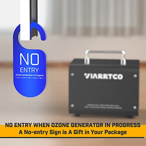 Viarrtco 15000Mg/H Ozone Machine Generator Air Odor Removal Ionizer Up To 3000+ Square Feet For Home, Car, Basement, Garage, Smoke, Pet Room - Metallic Black #TOP4