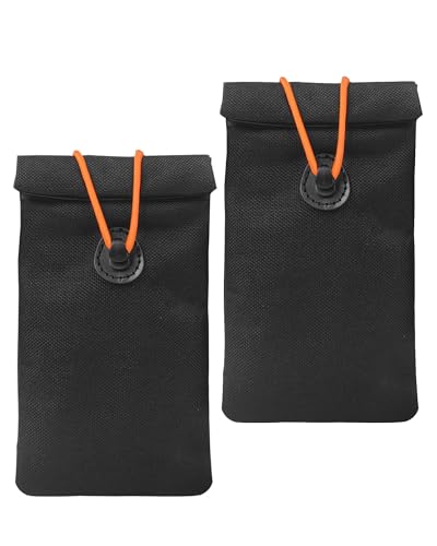 GEEDUD 2 Pack Faraday Pouch for Car Keys and Smartphone, Key Signal Blocking Bag, Anti Theft Car Protection, Cell Phone Keyless Entry Fob Signal Blocking Bag (Black)