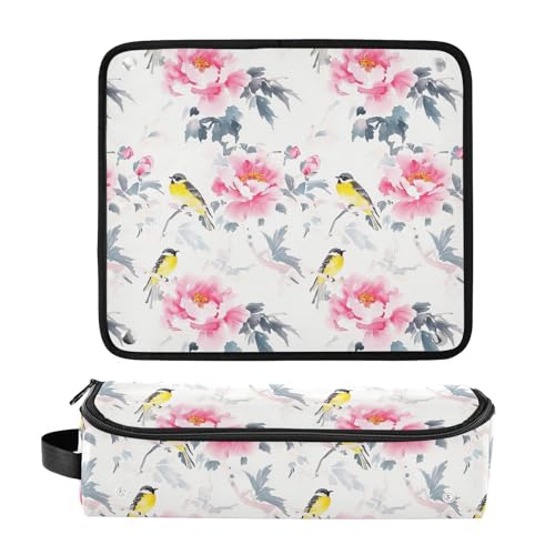 Organizador de Herramientas para el Cabello 2 en 1 con Tapete para Plancha Removible y Accesorios para Peinado, Bolso de Viaje Portátil miniatura 3