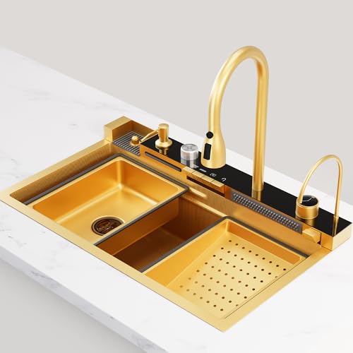 Broncho 33x22 Gold Waterfall Sink