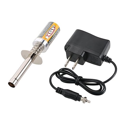 Goolsky HSP Nitro Starter Kit Glow Plug Igniter with Battery Charger for HSP RedCat Nitro Powered 1/8 1/10 RC Car