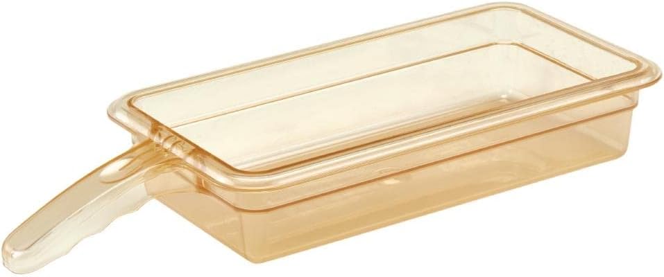 Cambro 32HP1H150 Food Pan 1/3 X 2" Single Handle H-Pan Amber Case of 6