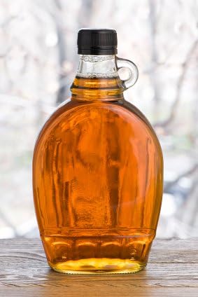 Nakpunar 3 pcs 12 oz Glass Syrup Bottles with Black Tamper Evident Lid