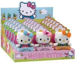 Hello Kitty Mini Plush In Flower Pot 10cm (Colours Vary, One Supplied)