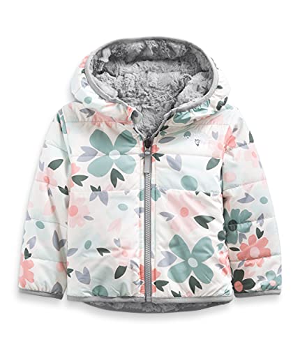 The North Face Infant Reversible Mossbud Swirl Full Zip Hooded Jacket, Gardenia White Polka Dot Floral Print, 6M #TOP2