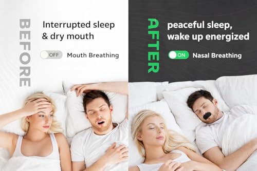 Image of 30 Pcs Sleep Strips Mouth Tape for Sleeping - Anti-Snoring Strips for Nose Breathing, Snore Reduction & Better Sleep | Hypoallergenic Adhesive Mouth Stickers for Kids & Adults (30 Pcs)