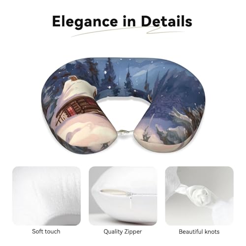 Almohada de espuma viscoelástica para cuello y viaje miniatura 3