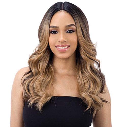 FreeTress Equal Synthetic Hair Wig Lace 5" Deep Part Lace Valentino (1, Jet Black)