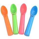 4 Pieces Assorted Color Scoops Ice Cream Spoon Nonstick Candy Spoon for Hard Ice Cream Fruit Mashed Potato Meat Balls Rice Dishes