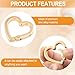 HINZIC 4pcs Heart Shaped Keychain Clip, Zinc Alloy Heavy Duty Heart Keychain, Spring Snap Clasp Hook for Bags Purses Backpack Straps Belt DIY Crafts- Light Gold