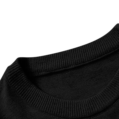 Men's Crew Neck Pullover Sweaters Plain Knit Sweater Casual Long Sleeve Sweater Loose Fit Pullover Warm Winter Tops4