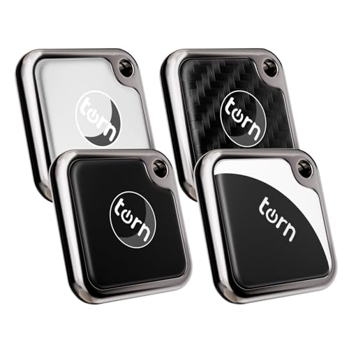 SmartCC Dog,Cat, Key,Luggage,Tile Tracker, Trackers Like Apple Airtag Airtags Air Tag Sale New Air Tags-4 Pack Apple Work with Find My (iOS Only) (Black&White&Carbon&Blackwhite 4pack)