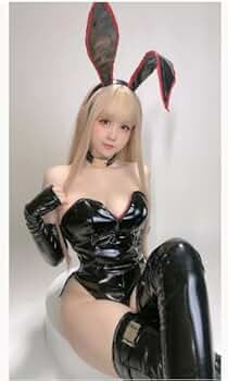 得体社 バニーガール コスプレ衣装 得体社 エナメルPU素材 バニーガール風 ミラーレザー コスプレ