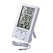 JZK TA298 Termoigrometro Digitale con 1.5mt sonda LCD Display igrometro termometro per Esterno e Interno Ambiente, Misura umidità Temperatura per Serra casa Stanza Giardino