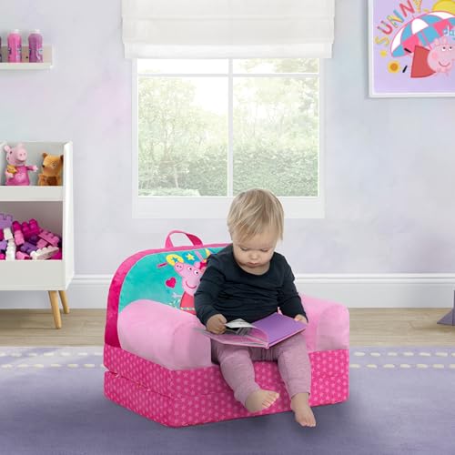 Image of Delta Children - Peppa Pig Cozee Buddy Flip-Out Kids Chair - Greenguard Gold Certified, Pink