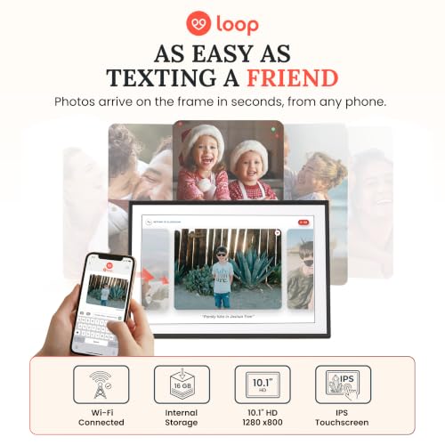 Loop WiFi Digital Picture Frame 10 1 Touchscreen Electronic Photo Video - image 6