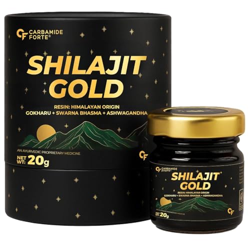 Carbamide Forte Shilajit Gold Resin for Men| Himalayan shilajit for men with Saffron, Swarna Bhasma,...