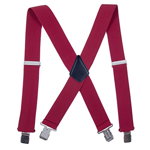 Image of AWAYTR Heavy Duty Suspenders for Men - 2 inch Wide X-Back Elastic Work Braces