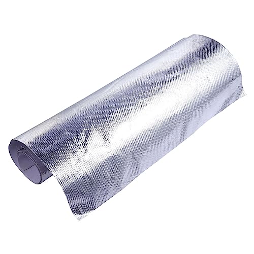 HEALLILY 2pcs Heat Barrier Cloth Fiberglass Tape Self-Adhesive Backing Aluminized Sheet Automotive/Computer Repair