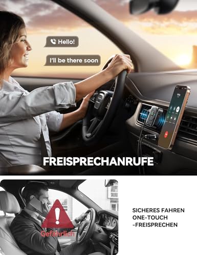 2025 JOYROOM Bluetooth Adapter Auto mit AUX Bluetooth 5.4 Empfänger: BASS & HiFi Stereo, 16h Spielzeit, Dual-Mikrofon Freisprechen,LED-Tasten, AUX Adapter für Autoradio/Kopfhörer/Stereoanlage