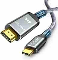 Câble USB-C Vers HDMI 4K 0,5 M - Compatible IPhone 15 Pro, MacBook, IPad, Surface, Galaxy - Nylon Tressé