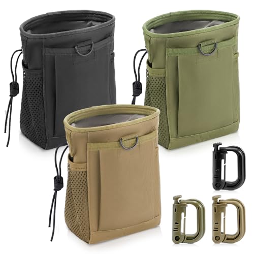 3 PCS Tactical Dump Pouch Set with 3 D-Ring Snap Hook