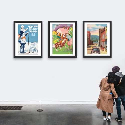 Image of Picrit 30x40 Black Picture Frame, Poster Frame for Wall, 3 Pack