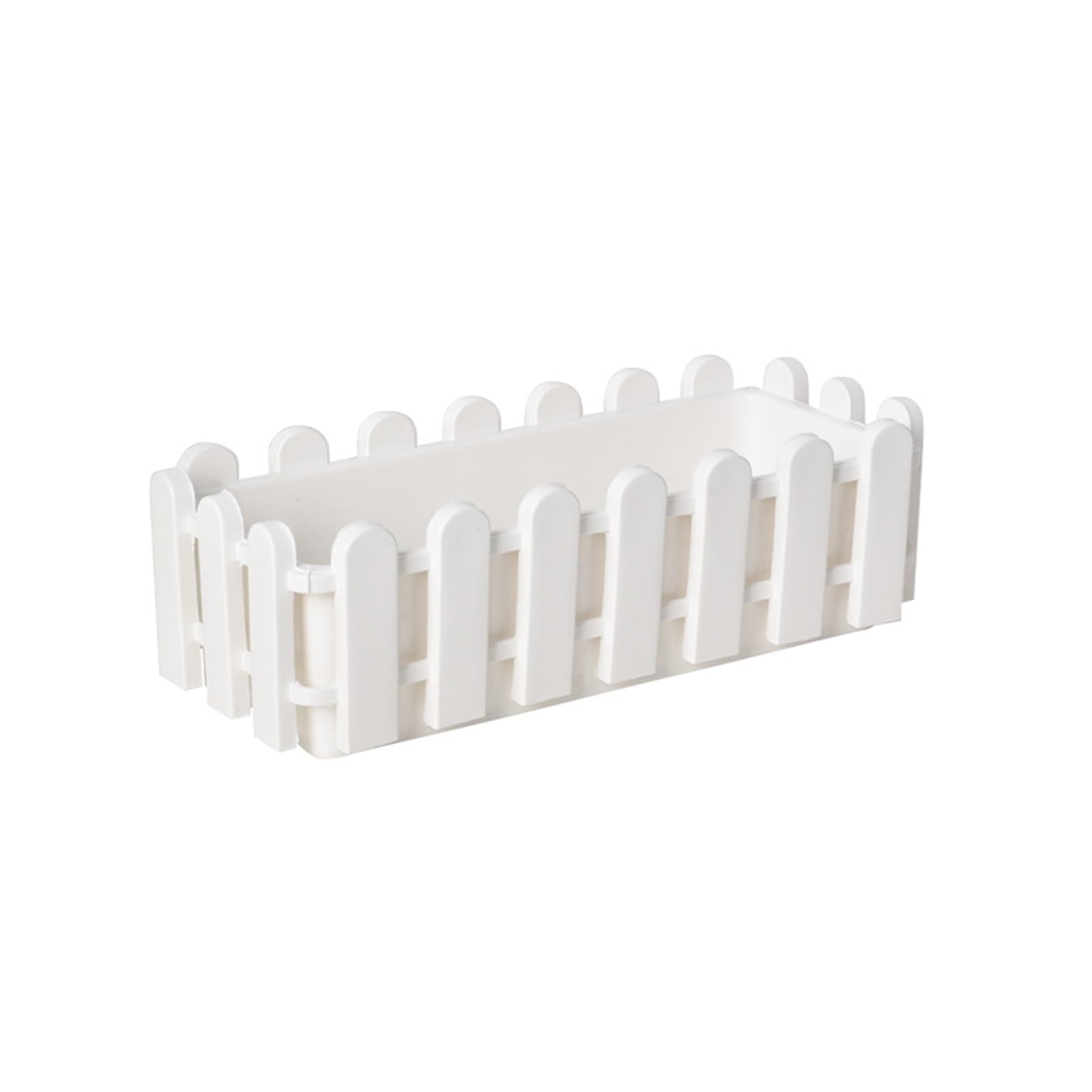 JUAKSQZYI 2pcs Rectangular Plastic Flowerpot with Drainage Large Creative Plant Pot Plant Containers for Balcony Garden