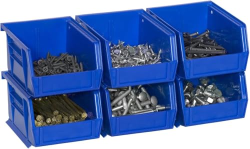 Akro-Mils 30210 AkroBins Plastic Storage Bins, Space-Saving Stackable Bins for Garage, Pantry, Craft Organization, 5" x 4" x 3", Yellow, 6-Pack by Akro-Mils - Image 8