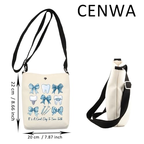 CENWA Dentist Gifts It’s A Goody Day to Save Teeth Dentist Crossbody Bag Dental Hygienist Gifts Dental Student Gift2