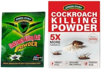 royalkart Green River® Cockroach Killing Bait Killer | Effective Miraculous Powder Sachets (Pack of 10)