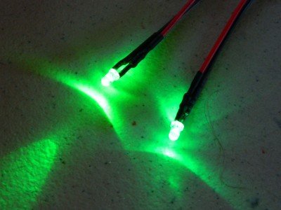 24 inch, Battery Operated, Led Eyes for Masks, Skulls and Halloween Props (Green)