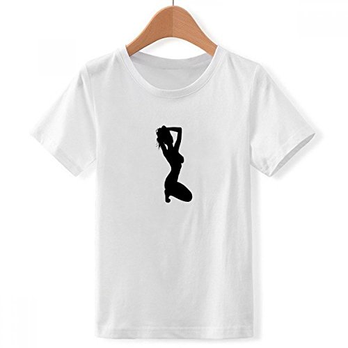 T-Shirt WoSquats Ras du Cou Blanc Imprimé Multicolore XL Confortable