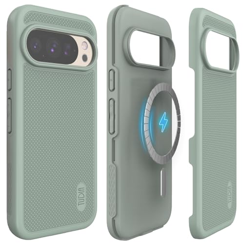 Image of TUDIA MergeGrip Magsafe Compatible for Pixel 10 & 10 Pro Case - Green Lily