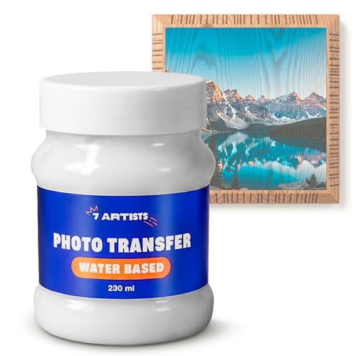 7 Artists Image Transfer Glue 230 ml Photo Transfer Potch | Image Transfer Medium | Picture Transfer Gel Medium | Photo Transfer Liquid | Image Transfer Paste | Photo Transfer Glue