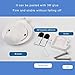 WIDEPLORE Echo Dot Wall Mount Holder for Echo Dot 3rd Generation, Space-Saving Accessories with Built-in Cable Management and Sticking Tape or Drill Nail - White