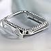 Falandi Compatible with Apple Watch Case 40mm 44mm 38mm 42mm, Face Cover Bling Crystal Diamonds Shiny Rhinestone Bumper, PC Plated Hard Protective Frame for iWatch Series 4 3 2 1 Women Girls