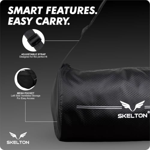 Image of Gym Bags for Men & Women | Compact Sports Duffle Bag with Adjustable Shoulder Strap | Travel Duffel Bag Towel Storage | Unisex Sports Bag